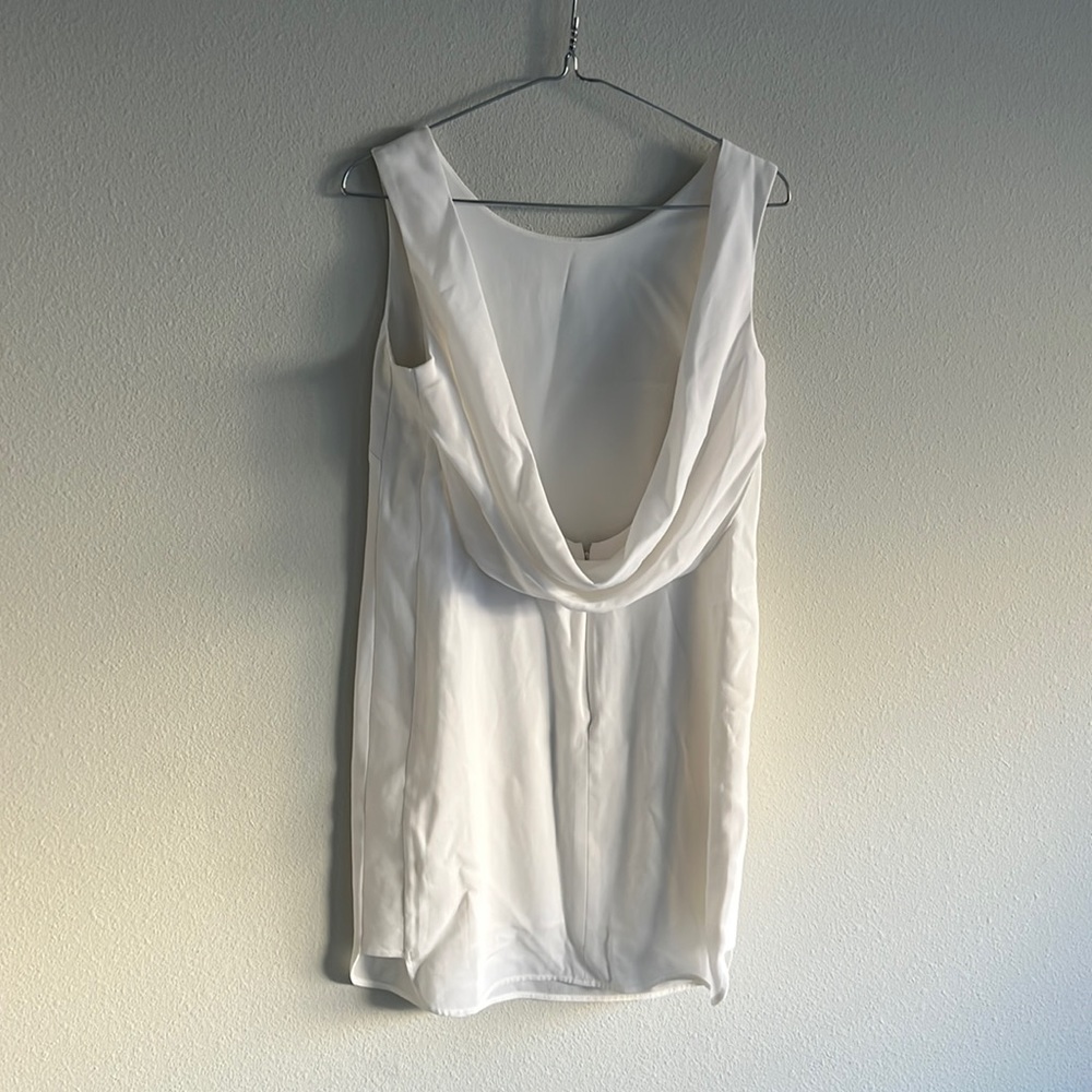 Size 4 open back white BCBG dress - wedding, bridal, initiation, rush